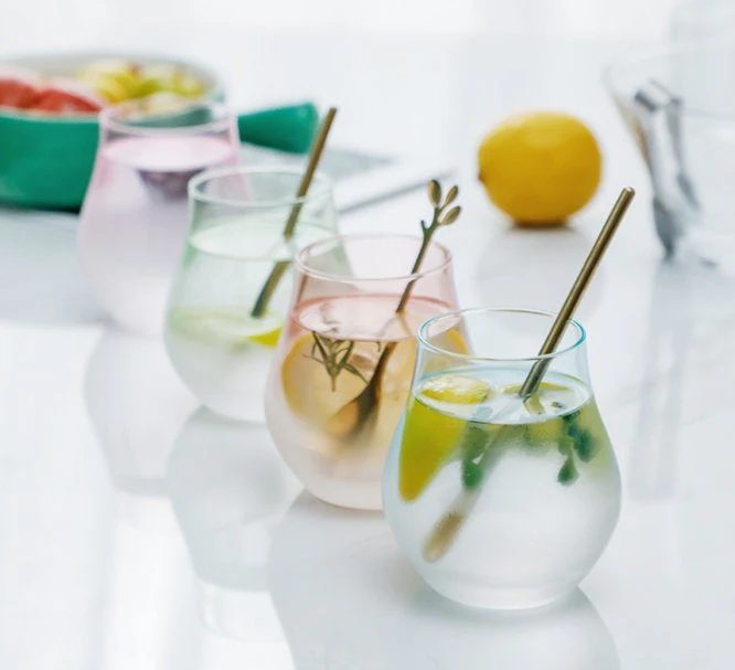 Pastel Colored Cocktail Glasses - Set of 4