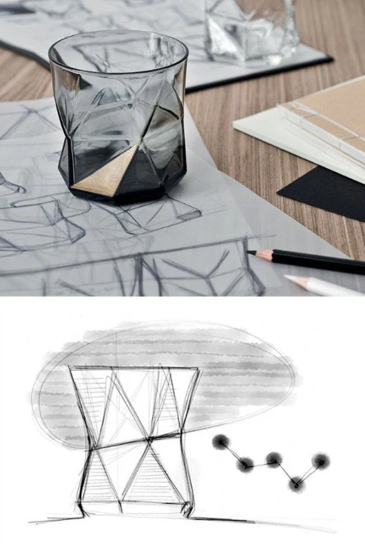 Contemporary Geometric Wine Glasses