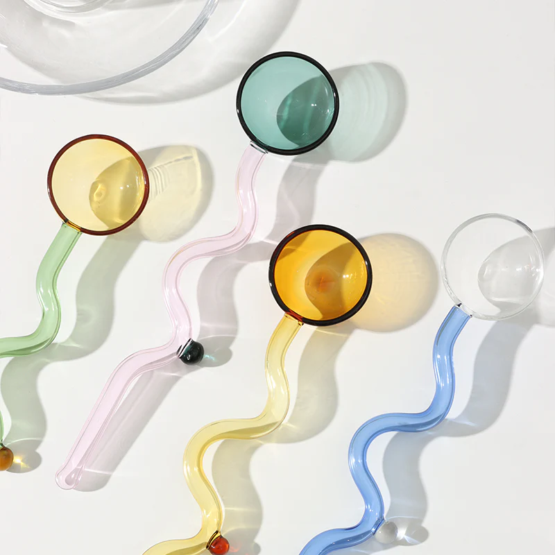 Swirly Colorful Glass Spoon
