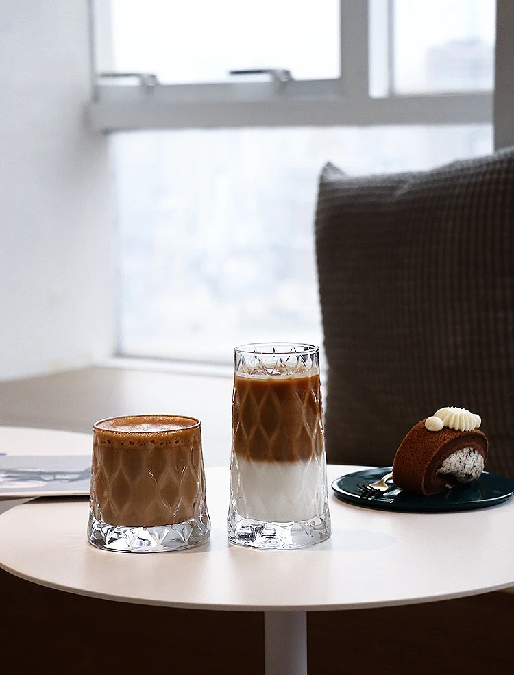 Diamond Cut Crystal Drinking Glasses