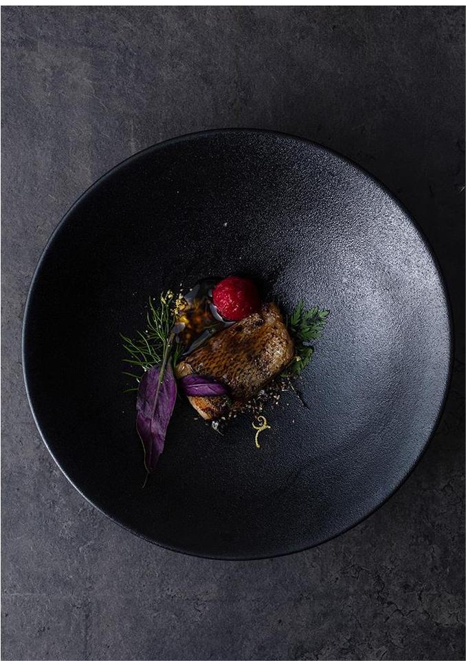 Creative Heavy Weight 8'' Black Ceramic Salad Bowl