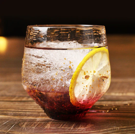 Japanese Style Golden Dotted Fancy Whiskey Glasses - Set of 2