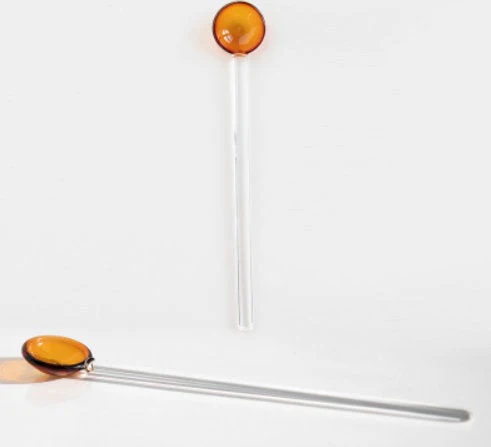 Colorful Lollipop Glass Spoon - Set of 2