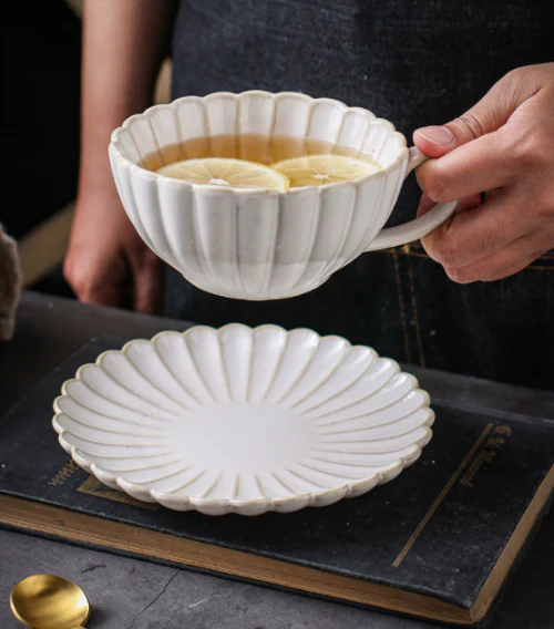 Porcelain Espresso Cup and Saucer Set