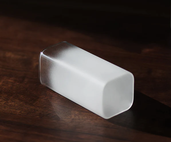 Frosted Square Microwave Safe Water Glass