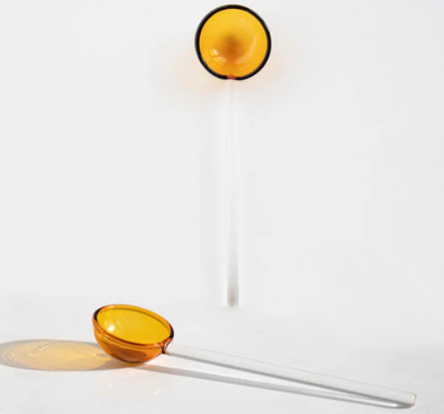 Colorful Lollipop Glass Spoon - Set of 2