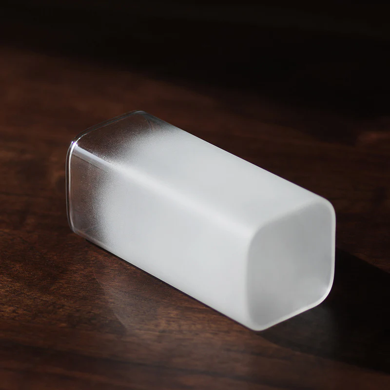 Frosted Square Microwave Safe Water Glass