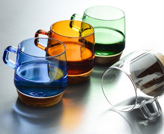 Modern Double Wall Glass Coffee Mugs