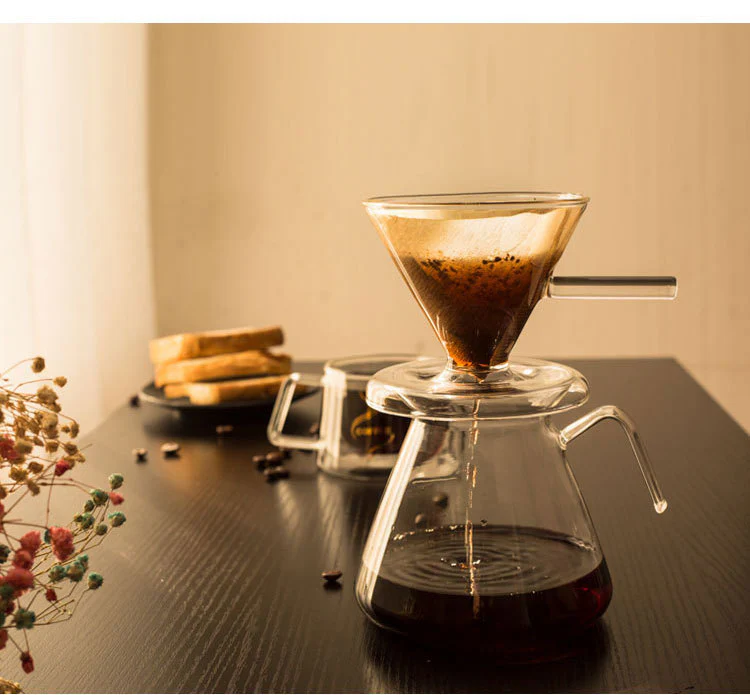 Borosilicate Glass Pour Over Coffee Maker Set