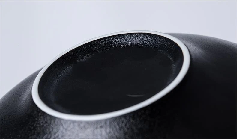 Creative Heavy Weight 8'' Black Ceramic Salad Bowl