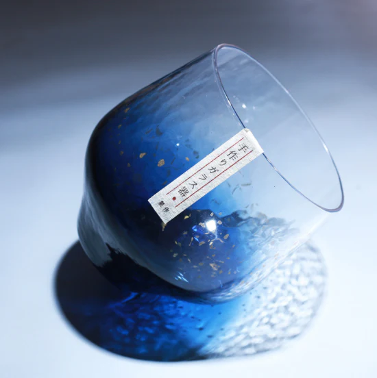 Japanese Style Golden Dotted Fancy Whiskey Glasses - Set of 2