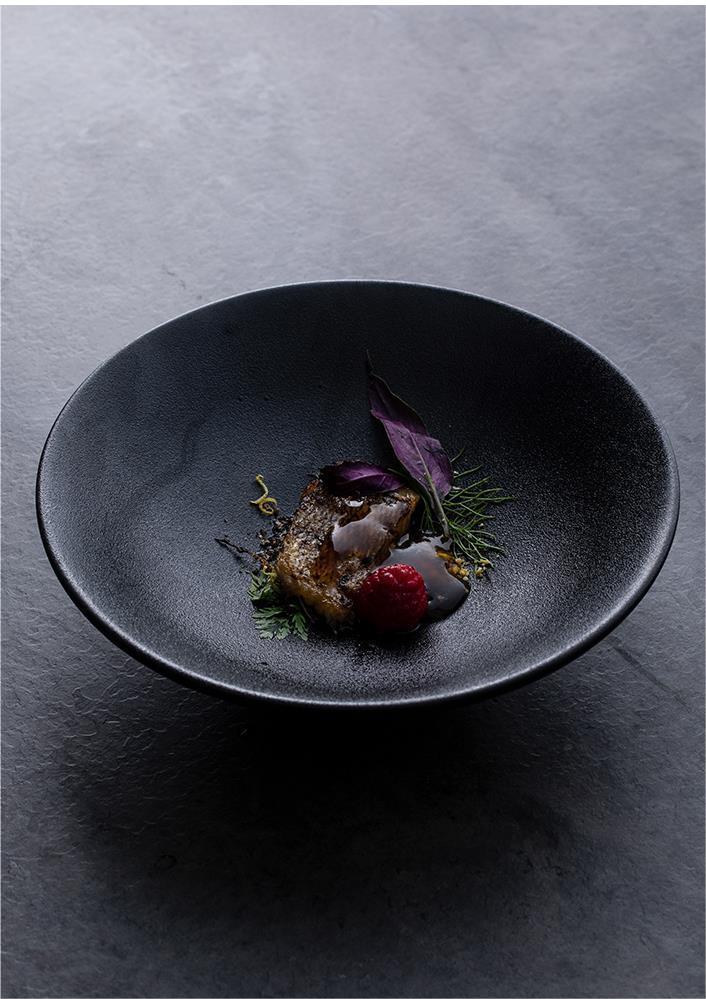 Creative Heavy Weight 8'' Black Ceramic Salad Bowl