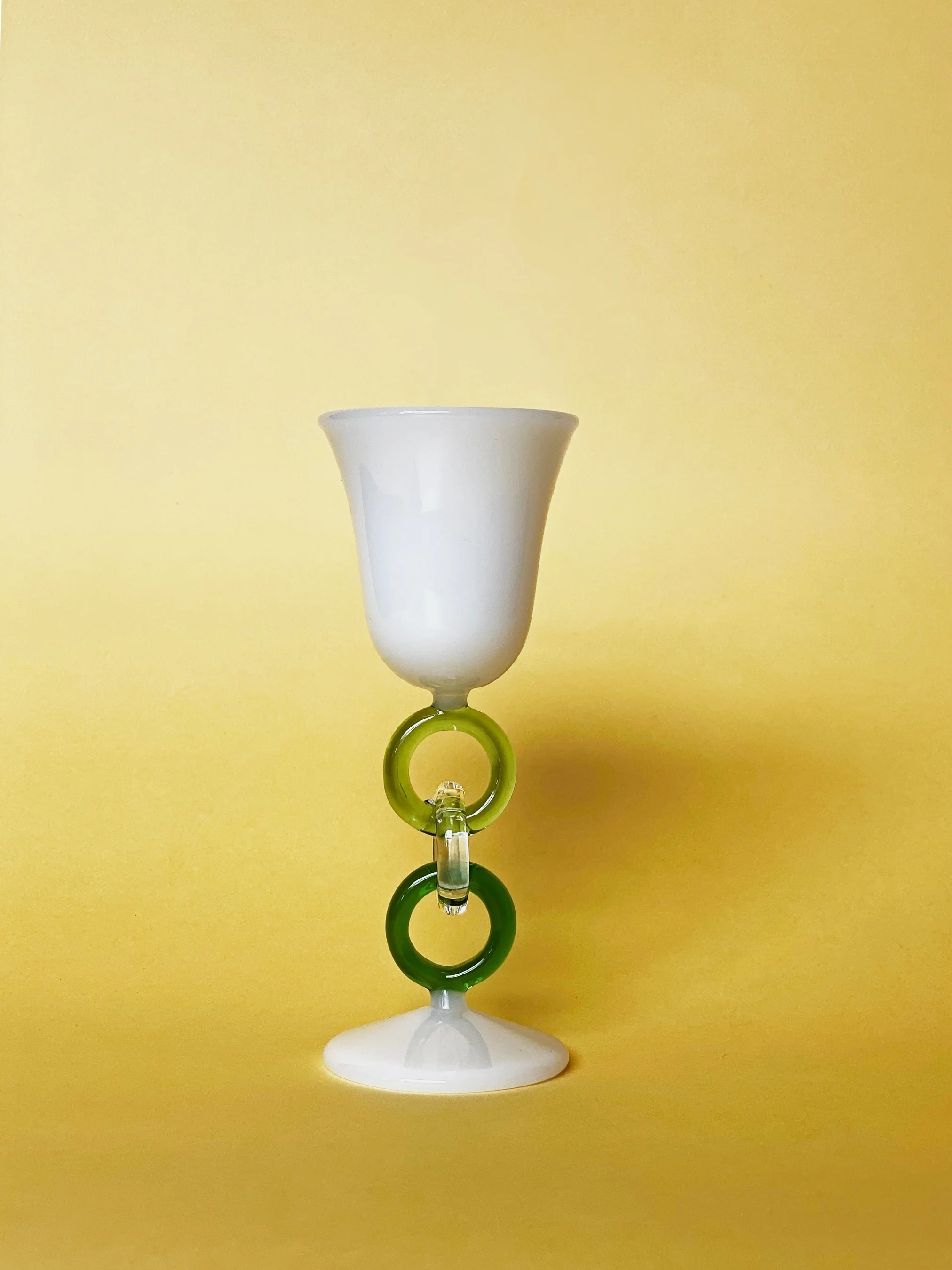 Limited Edition - LINK Collection Elegant Handcrafted Green LINK Wine Glass
