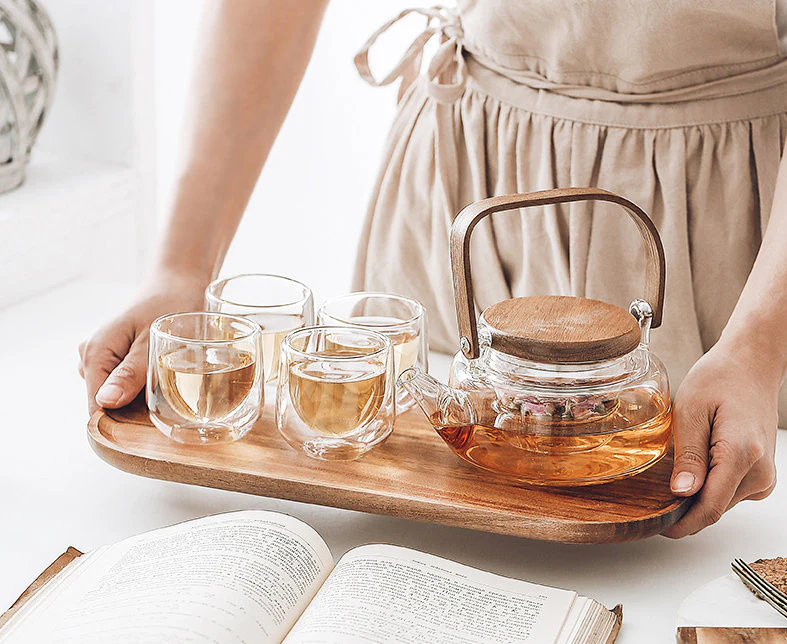 Handmade Modern Japanese Style Tea Set With Tray