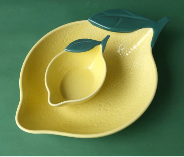 Kids Favorite Ceramic Lemon Shaped Plate