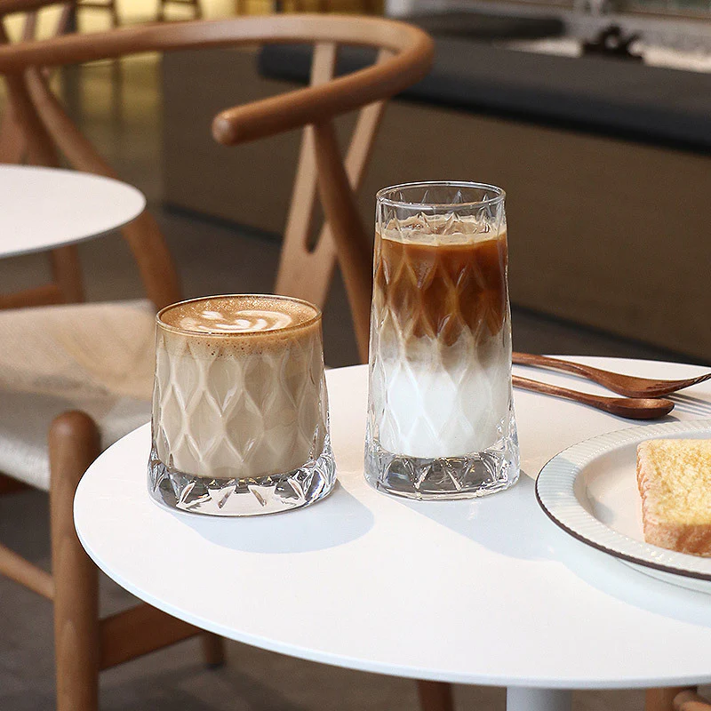 Diamond Cut Crystal Drinking Glasses