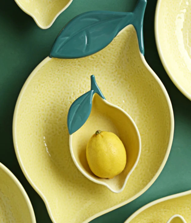 Kids Favorite Ceramic Lemon Shaped Plate