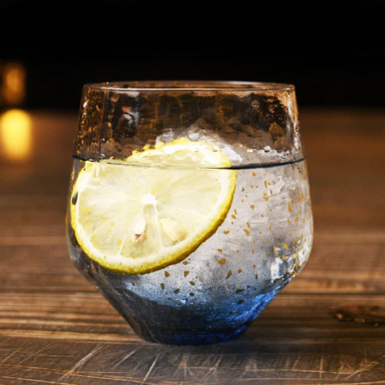 Japanese Style Golden Dotted Fancy Whiskey Glasses - Set of 2