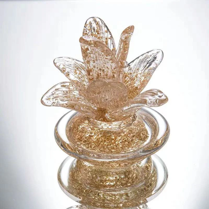 Gold Glitter Glass Pineapple Cookie Jar / Candy Jar