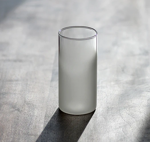 Frosted Square Microwave Safe Water Glass