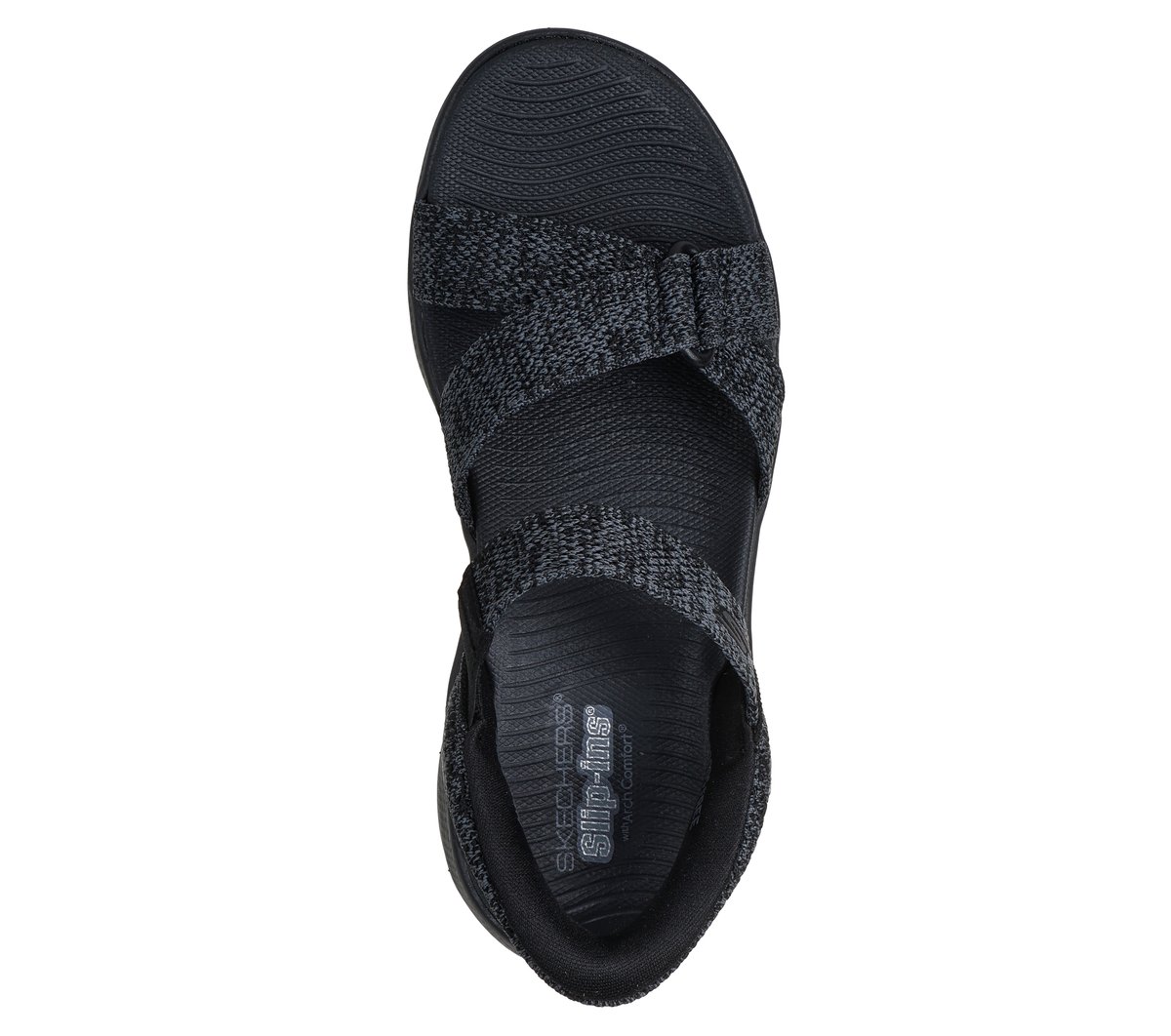 Women Skechers Slip-ins: GO WALK Massage Fit Sandal - Heather