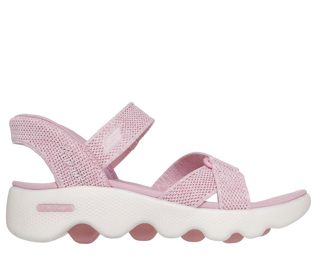 Women Skechers Slip-ins: GO WALK Massage Fit Sandal - Heather