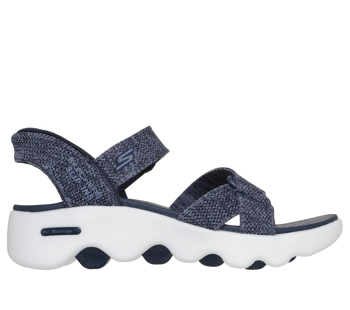 Women Skechers Slip-ins: GO WALK Massage Fit Sandal - Heather