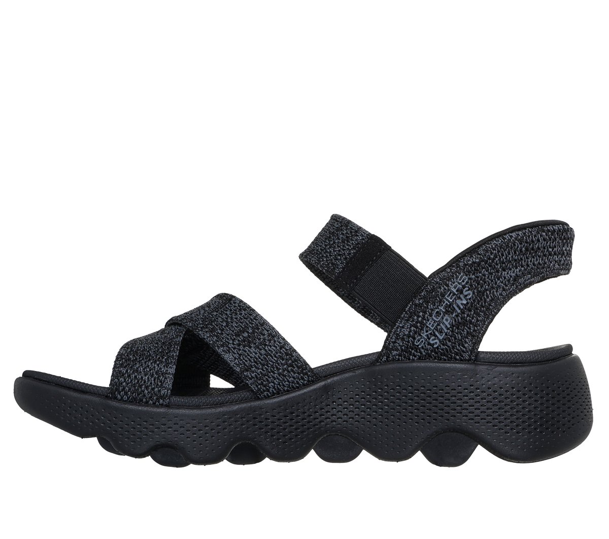 Women Skechers Slip-ins: GO WALK Massage Fit Sandal - Heather