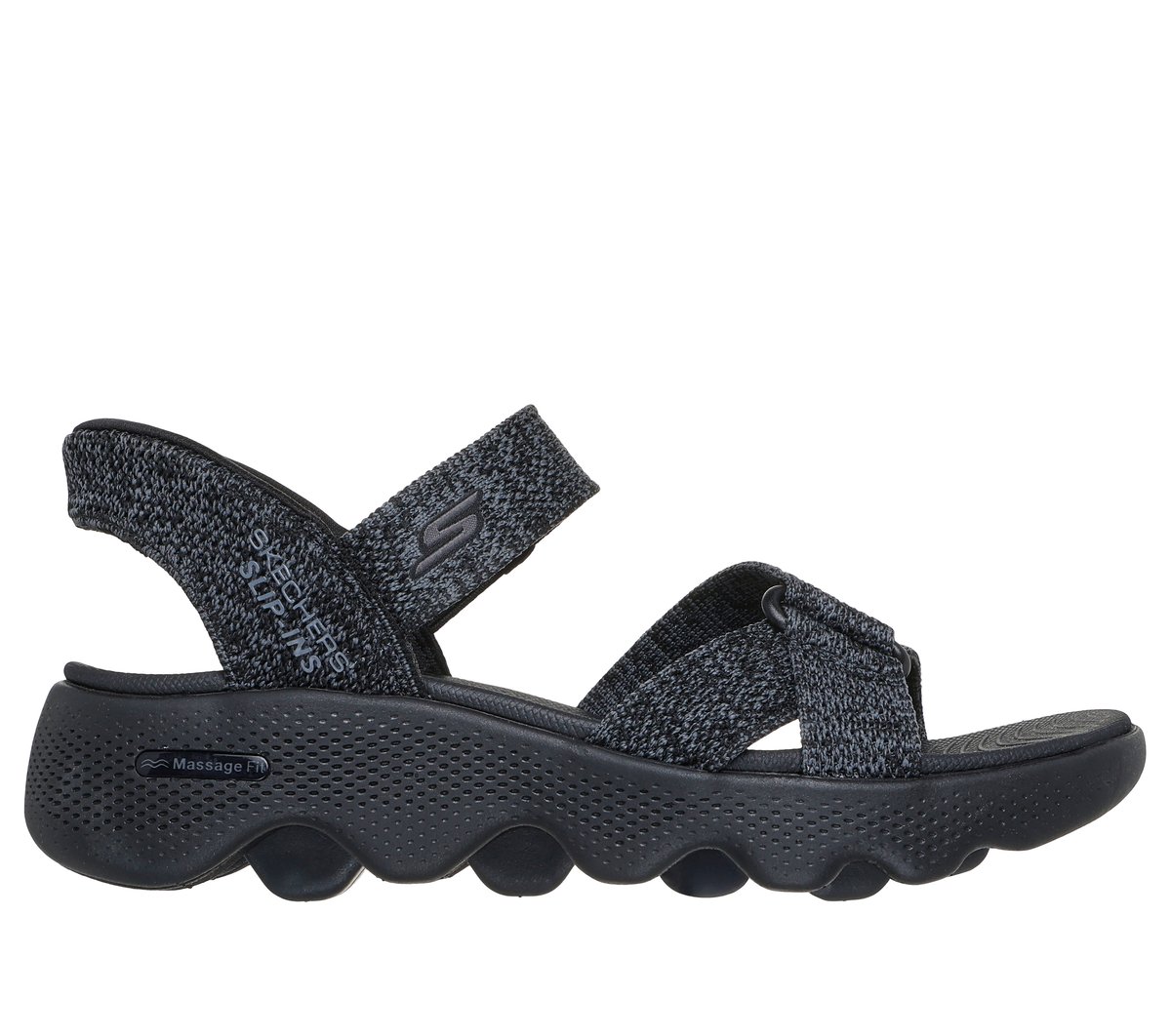 Women Skechers Slip-ins: GO WALK Massage Fit Sandal - Heather