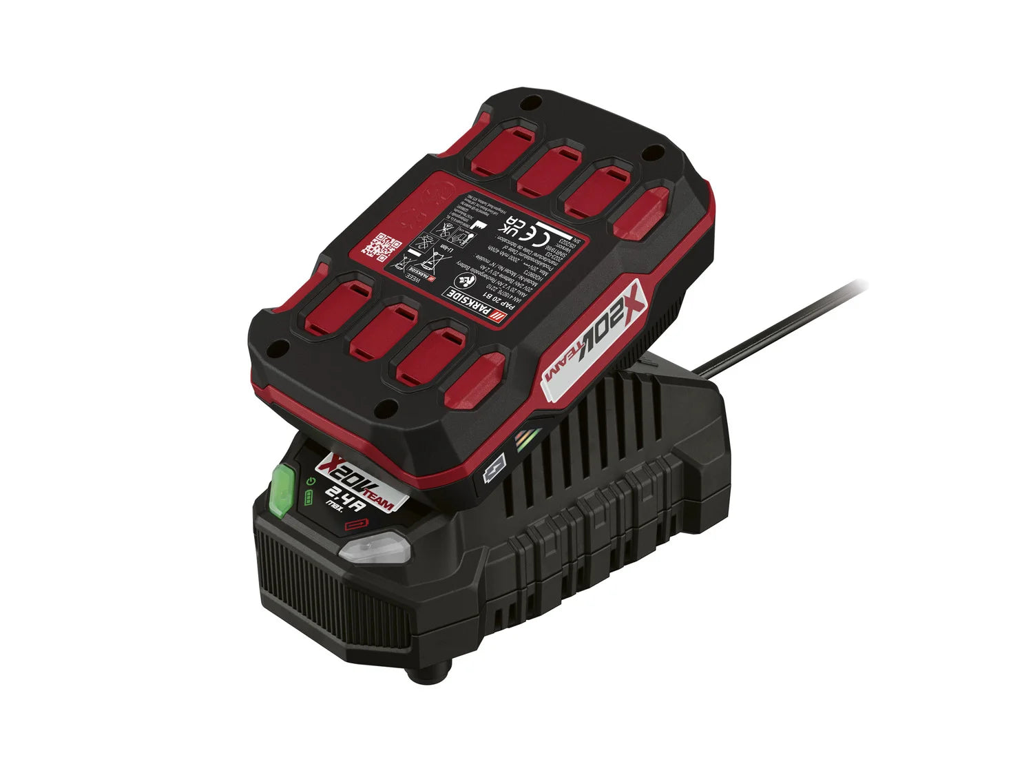 PARKSIDE® 20 V battery 2 Ah »PAP 20 B1« and charger 2.4 A »PLG 20 C1«