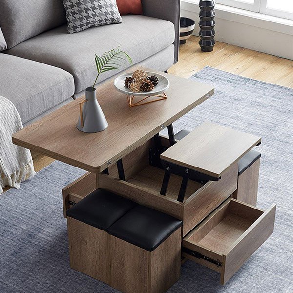 Multifunction Foldable Coffee Table Liftable