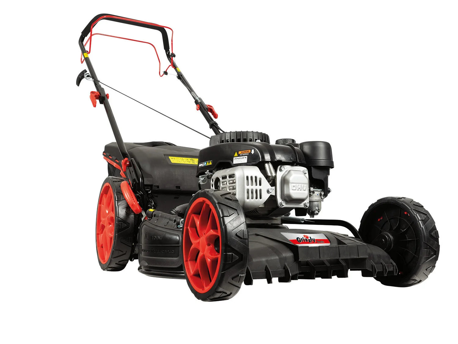 Grizzly 4in1 Benzinrasenmäher »BRM 5117-2 A«, 3,7 PS, 70 l Fangsack