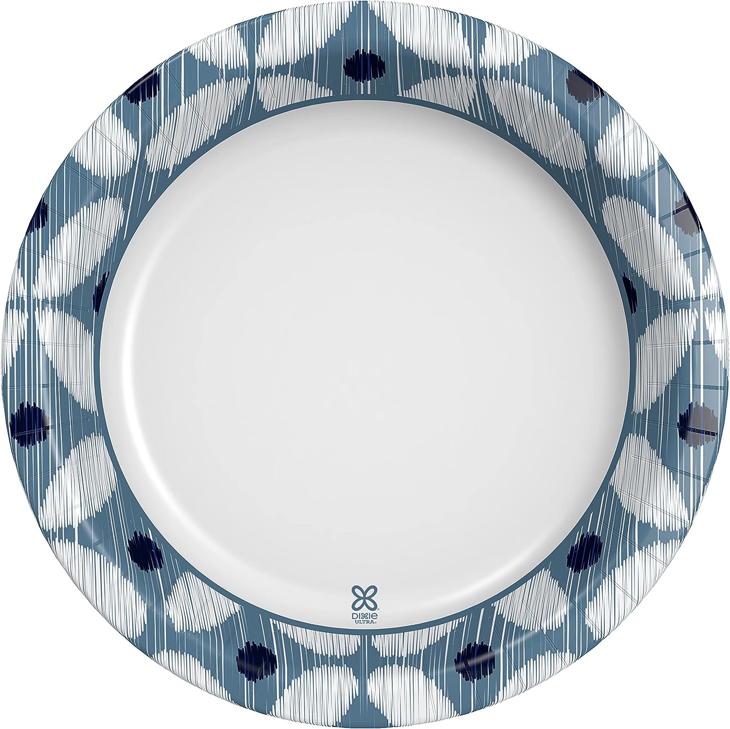Dixie Ultra Deep Dish Paper Plates, 9 9/16 inch Dinner Size Printed Disposable Plates, 40 Count (1 Pack of 40 Plates)