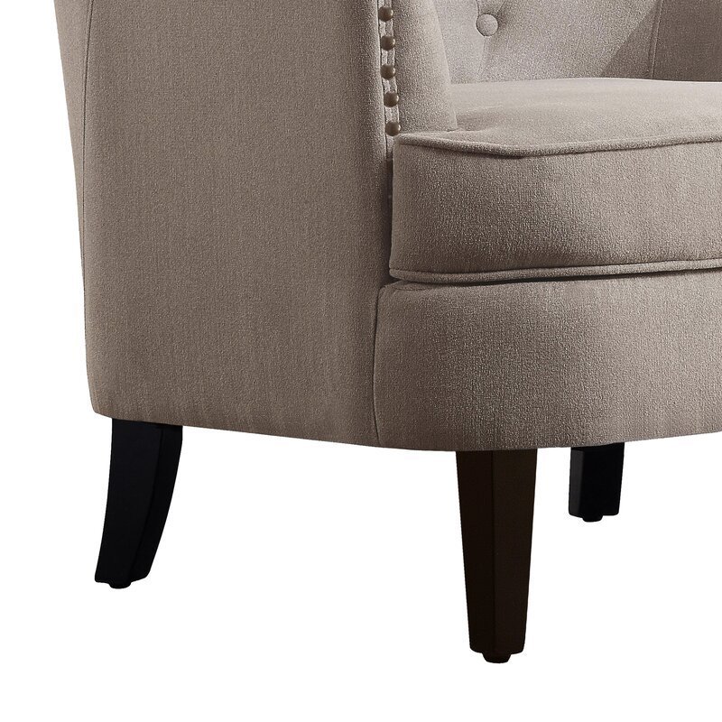 Elroy 32'' Wide Tufted Wingback Chair and Ottoman