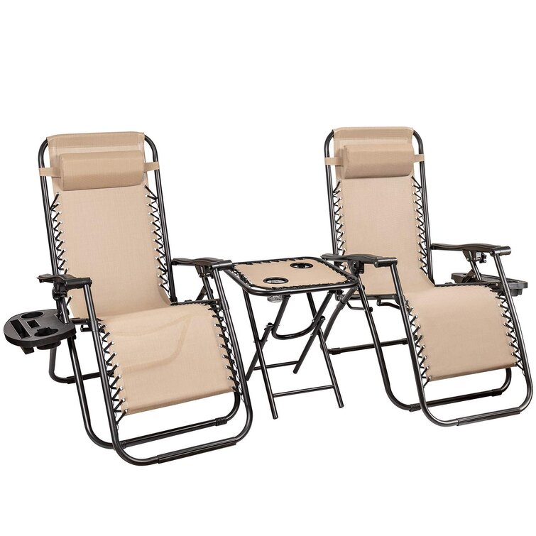 Gavyn Reclining/Folding Zero Gravity Chair with Cushion