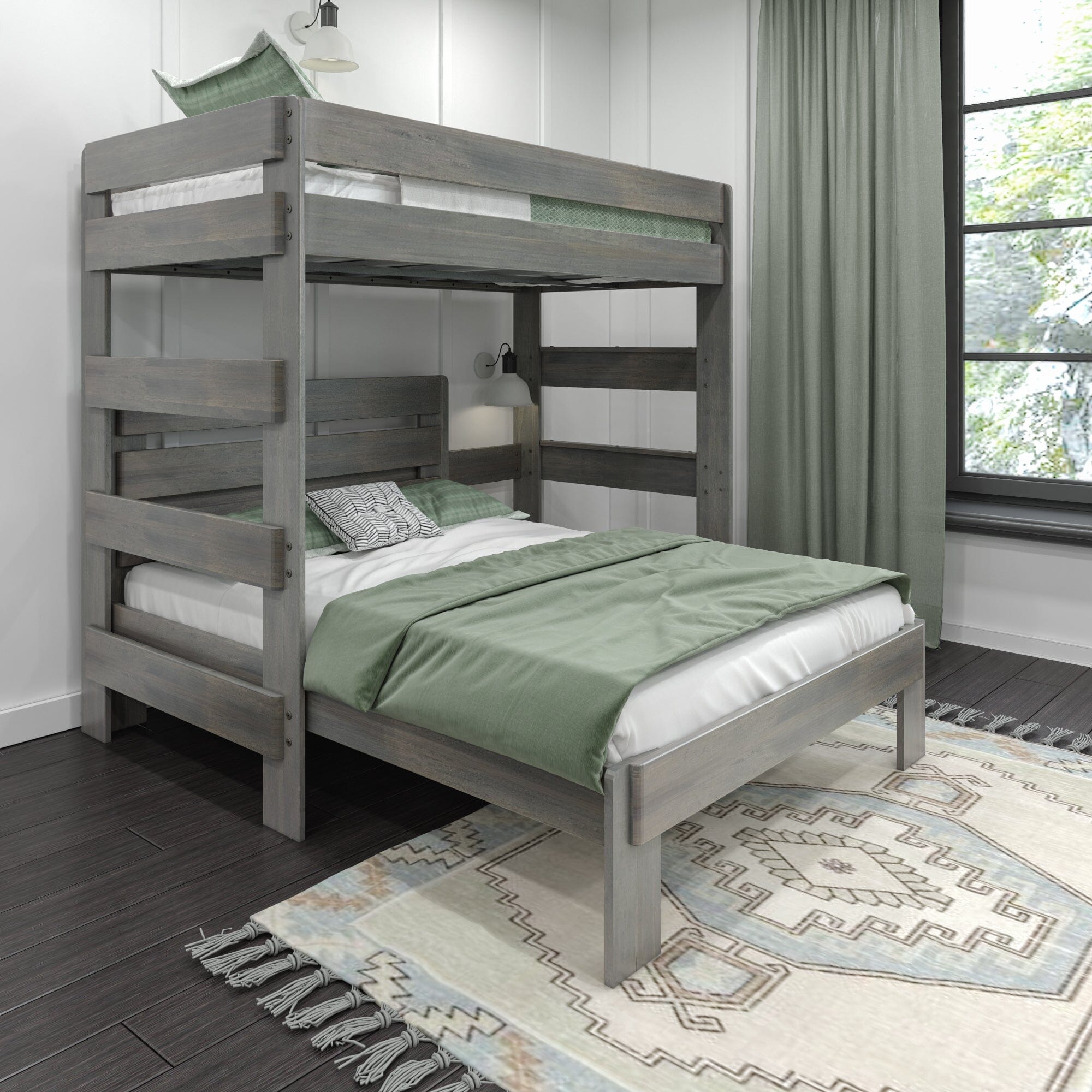Store Closing SaleModern Farmhouse Twin over Full L-Shaped Bunk Bed