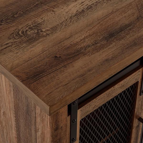 48 in. Rustic Oak Composite TV Stand 52 in. with Electric Fireplace