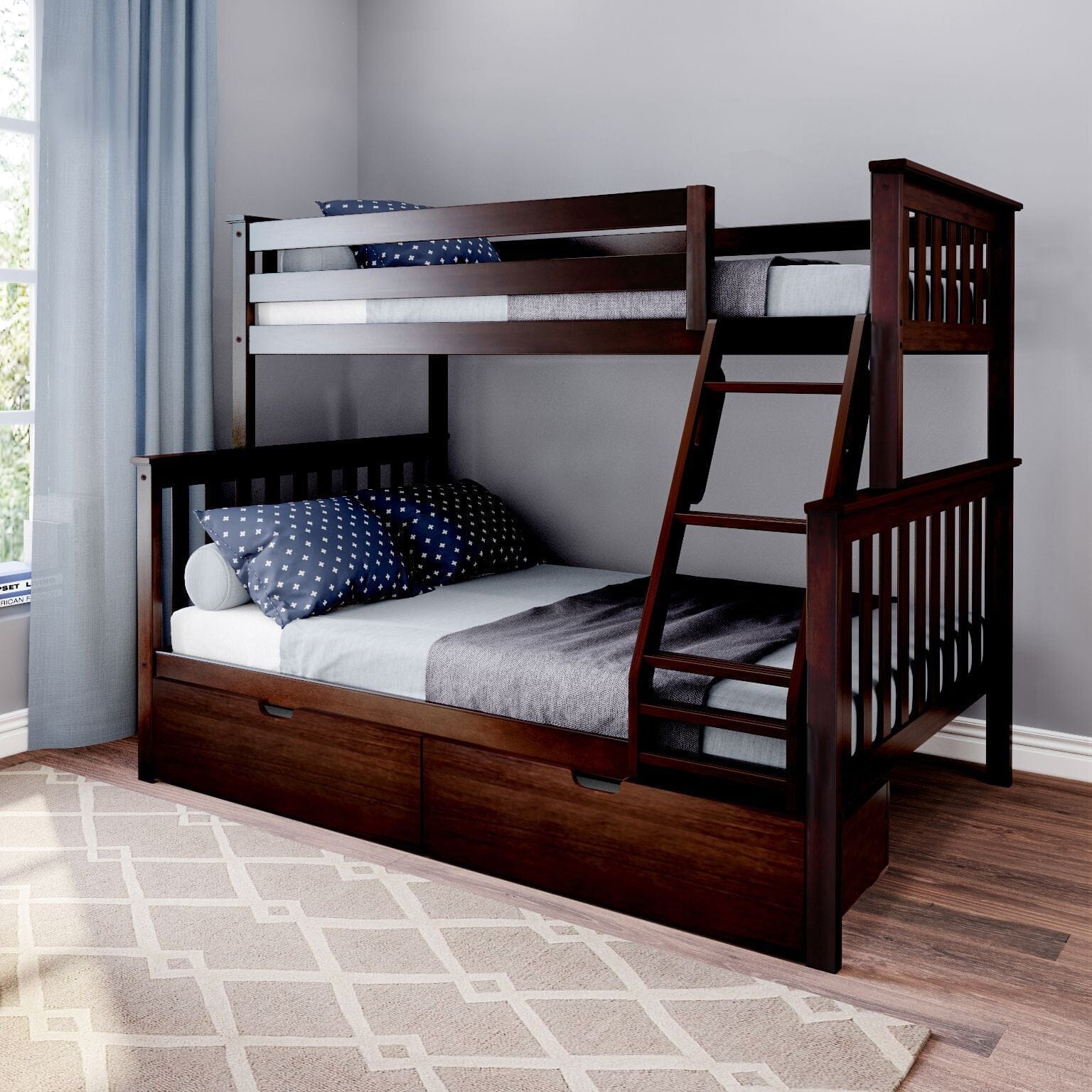 Store Closing SaleKid's Twin Over Full-Size Bunk Bed with Storage Drawers