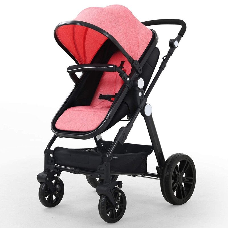 Baby Stroller Newborn Carriage Infant Reversible Bassinet To Luxury Toddler Vista Seat For Boy Girl Compact Single All Terrain Babies Pram Strollers Add Stroller Cover
