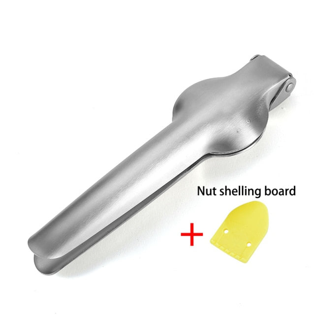 Nutcracker Chestnut Clip, 2 in 1 Stainless Steel Quick Nuts Cracker Kitchen Tools Chestnut Clip Walnut Pliers Metal Sheller Nut Opener Cutter Gadgets