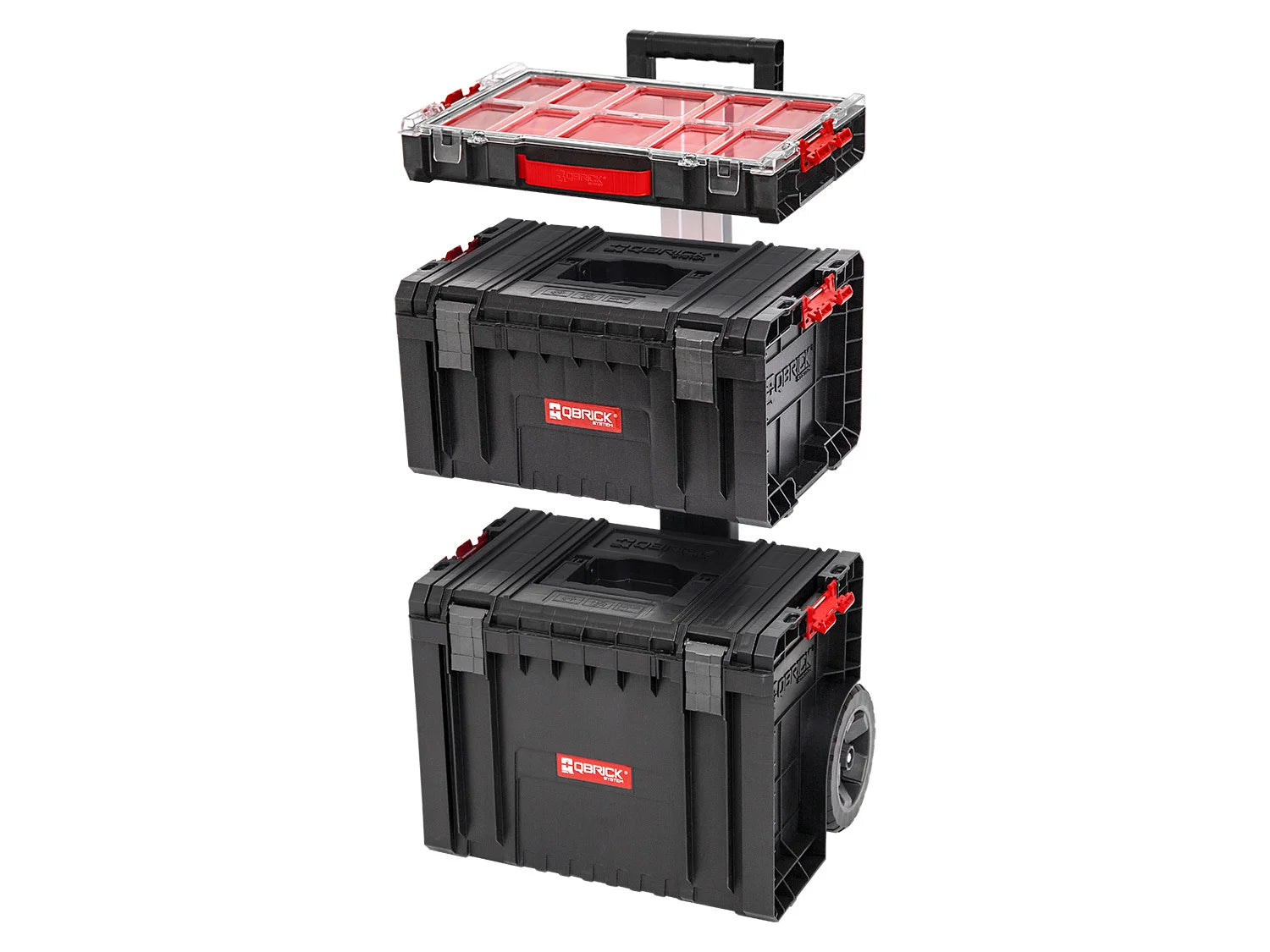 Qbrick System tool trolley set »PRO Organizer 100 + PRO Toolbox + PRO Cart«