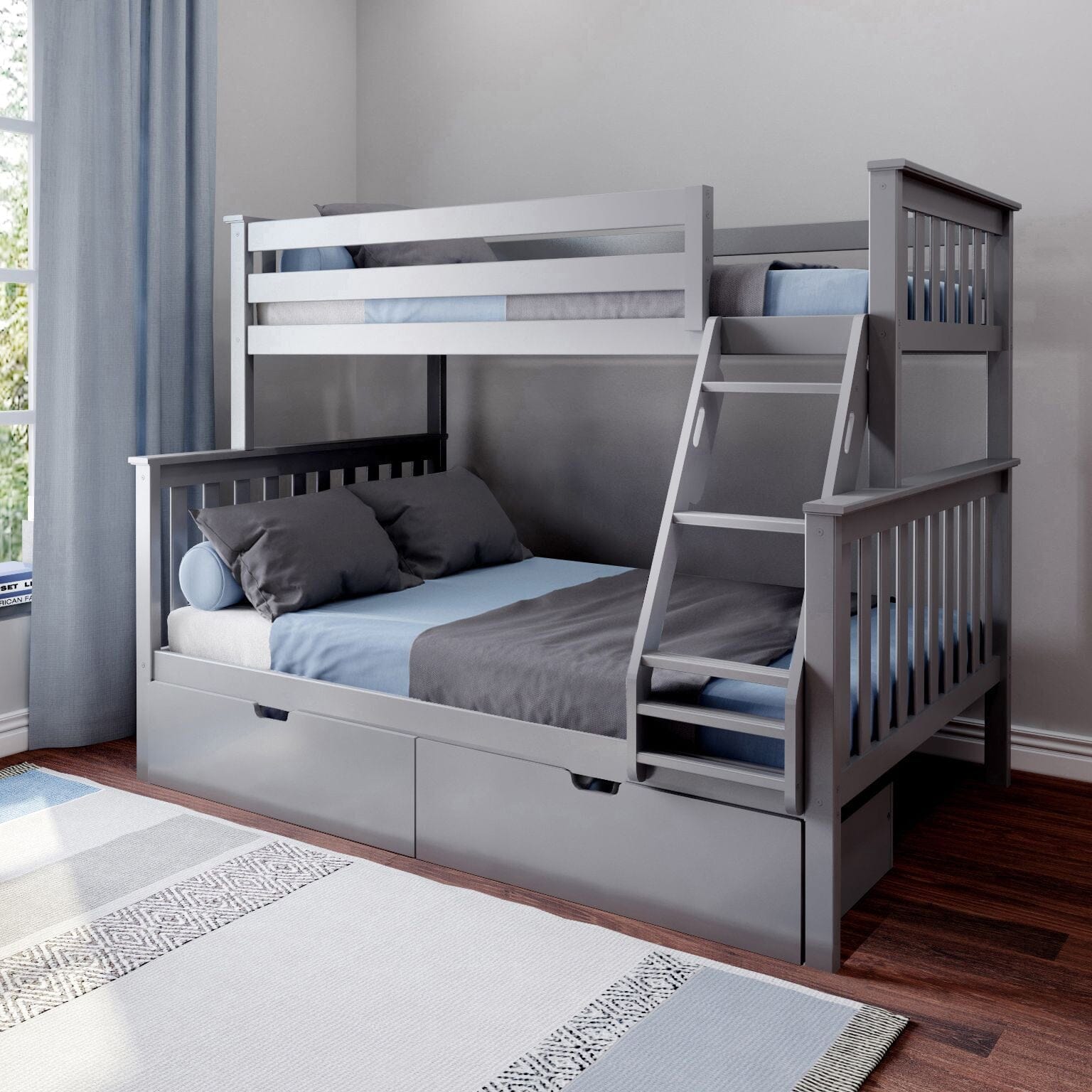 Store Closing SaleKid's Twin Over Full-Size Bunk Bed with Storage Drawers