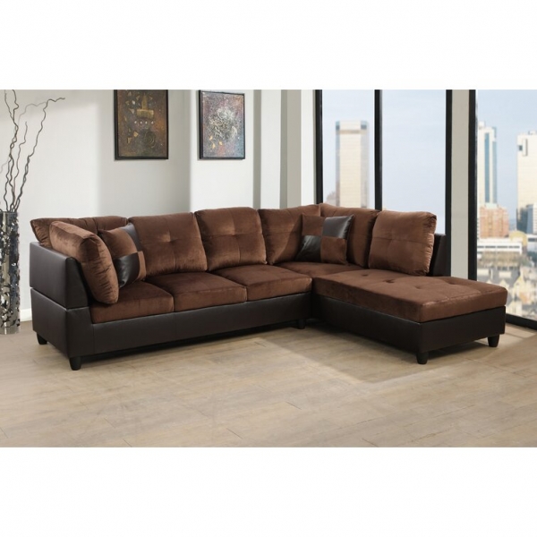 Burman 103.5′′ Wide Faux Leather Sofa & Chaise