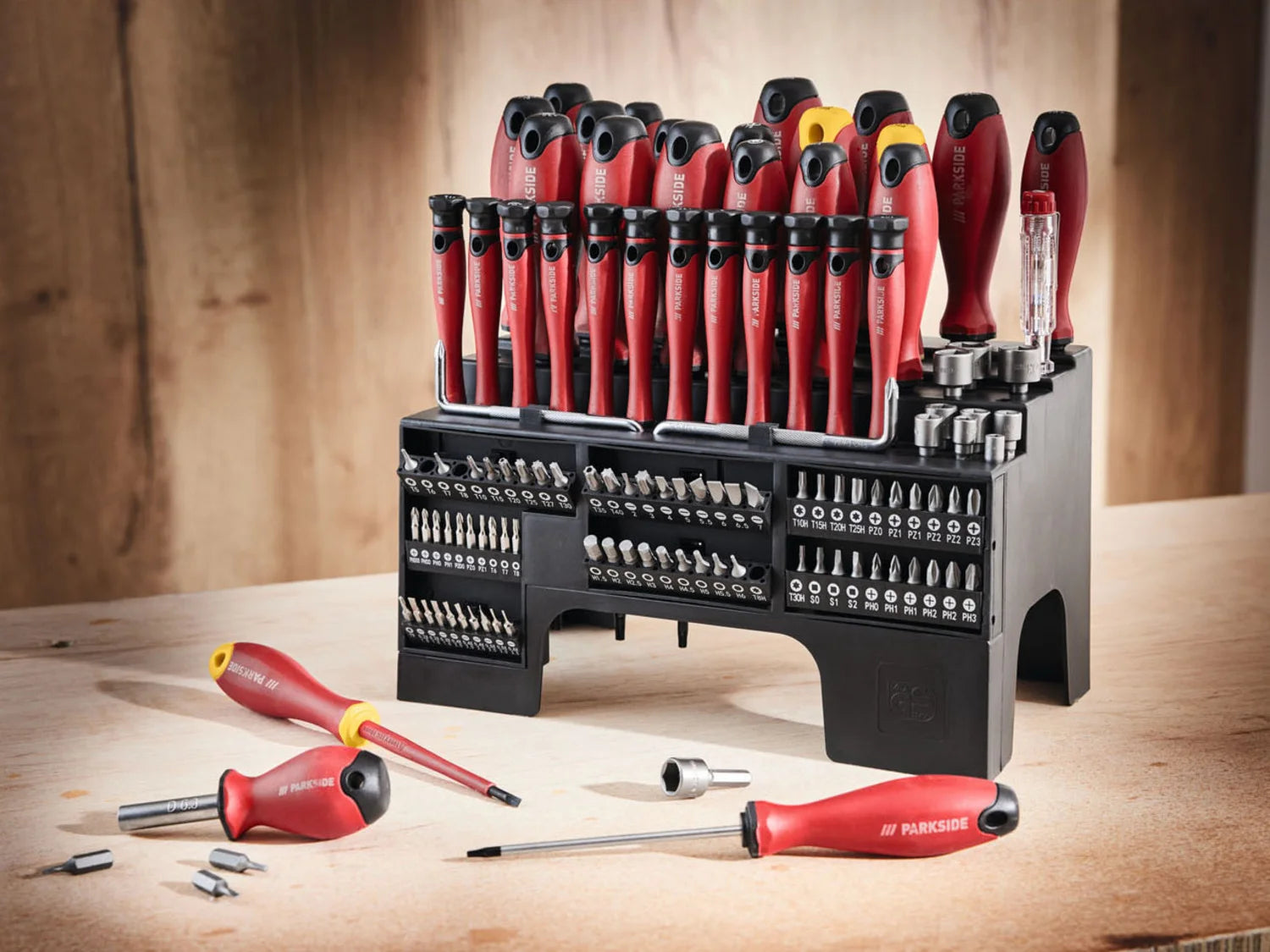 PARKSIDE® screwdriver and bit set XXL, 116 pieces