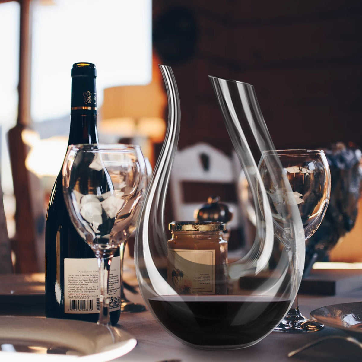1500ML Big Decanter Handmade Crystal Red Wine Brandy Champagne Glasses Decanter Bottle Jug Pourer Aerator For Family Bar