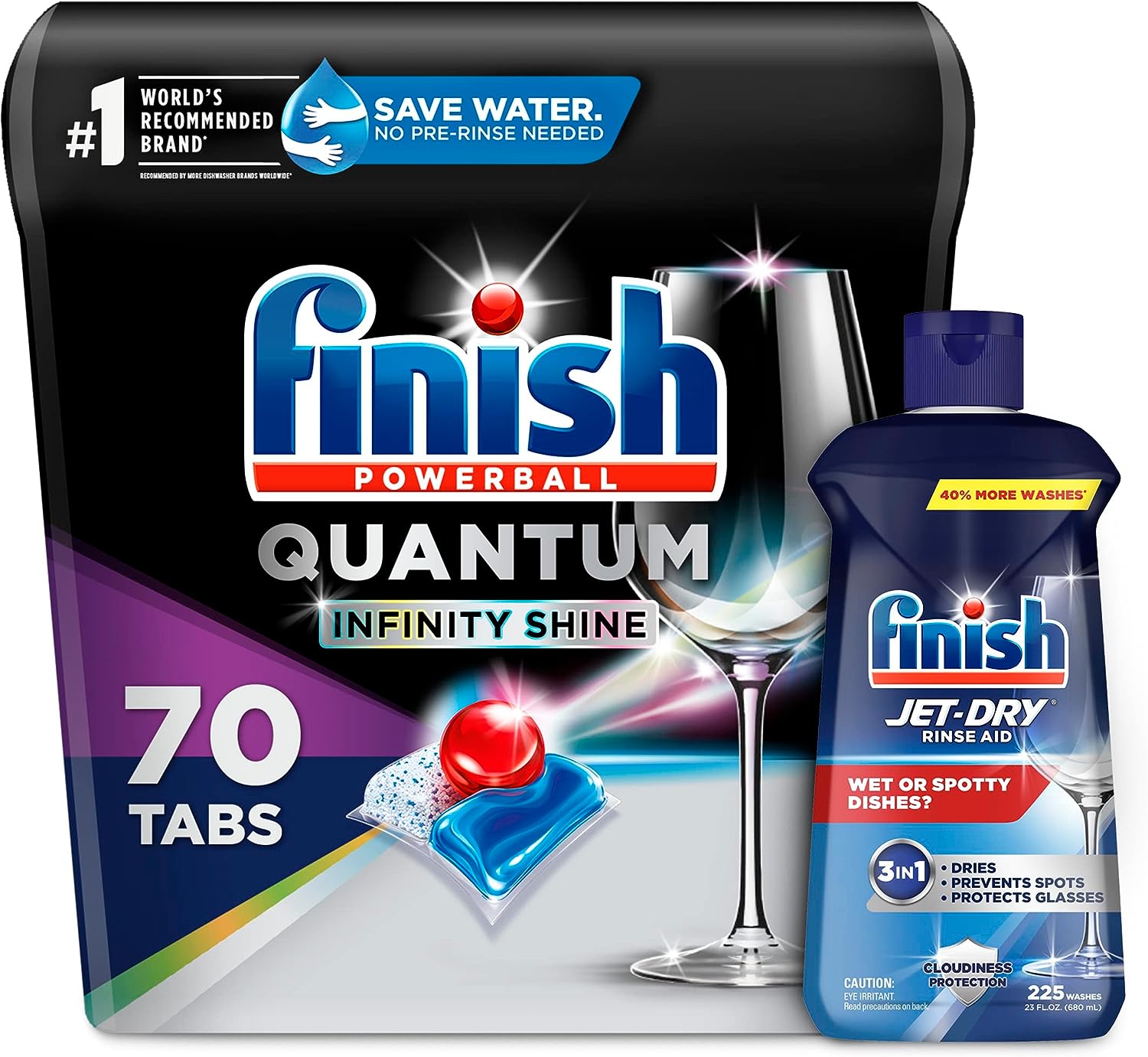 Finish Jet-Dry Rinse Aid, Dishwasher Rinse and Drying Agent, 23 fl oz, Packaging may vary