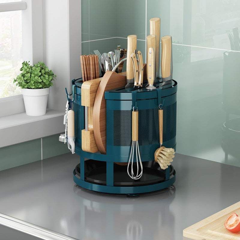 360° Rotating Kitchen Organizer Shelf Box
