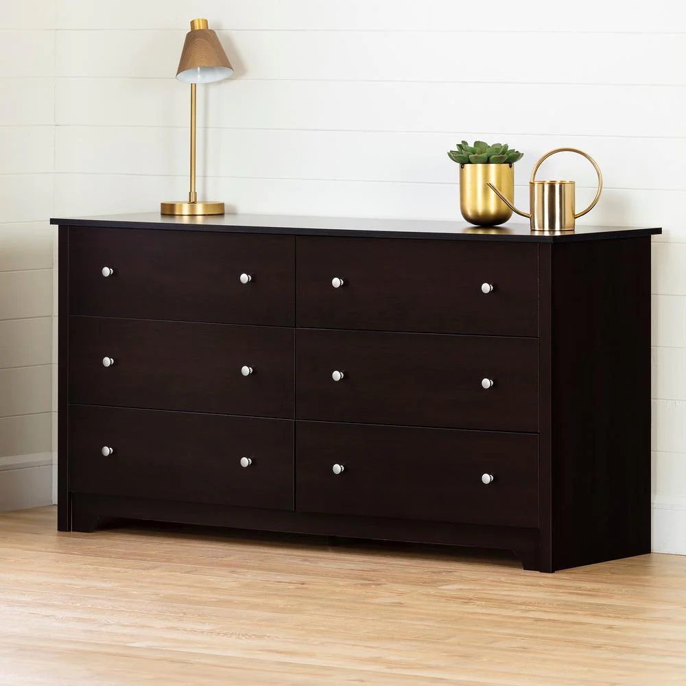 Vito 6-Drawer Chocolate Dresser