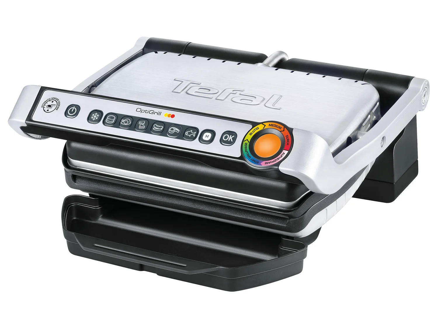 Tefal Optigrill »GC705D« with operating menu on the handle