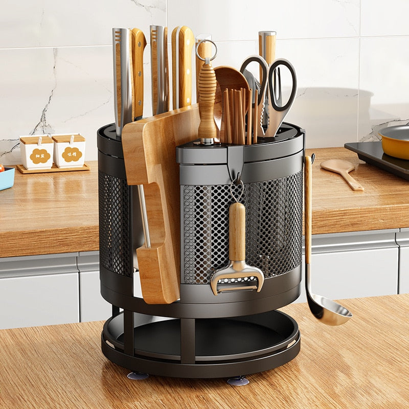 360° Rotating Kitchen Organizer Shelf Box